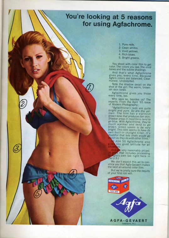 the vintage ad features a woman with no 