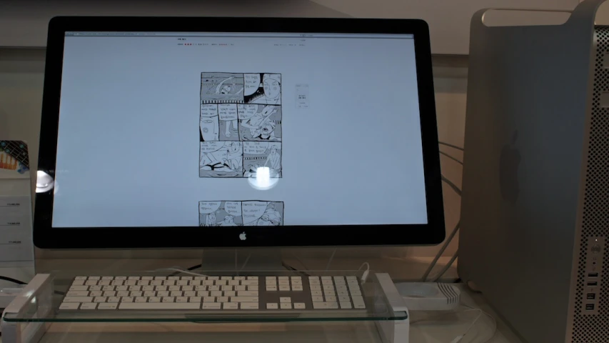 a computer monitor that has different types of diagrams on it