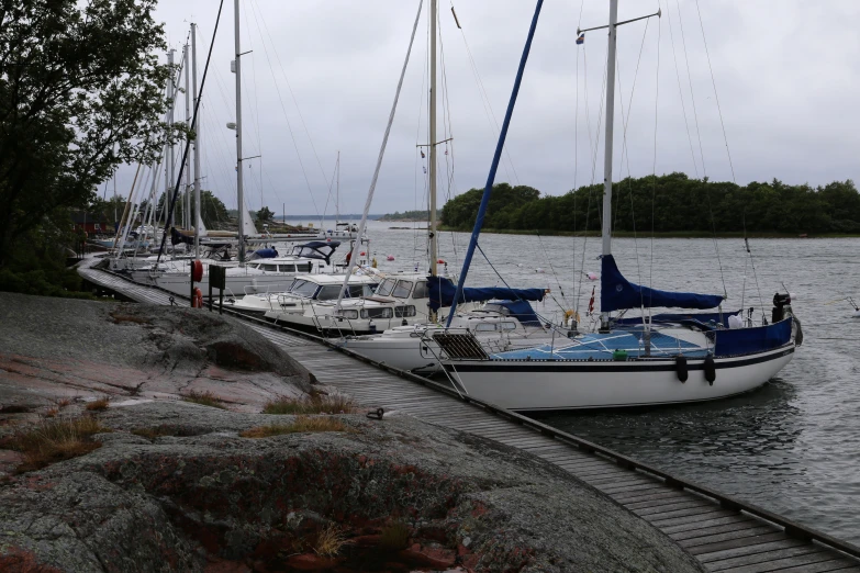 a couple of small boats docked near each other