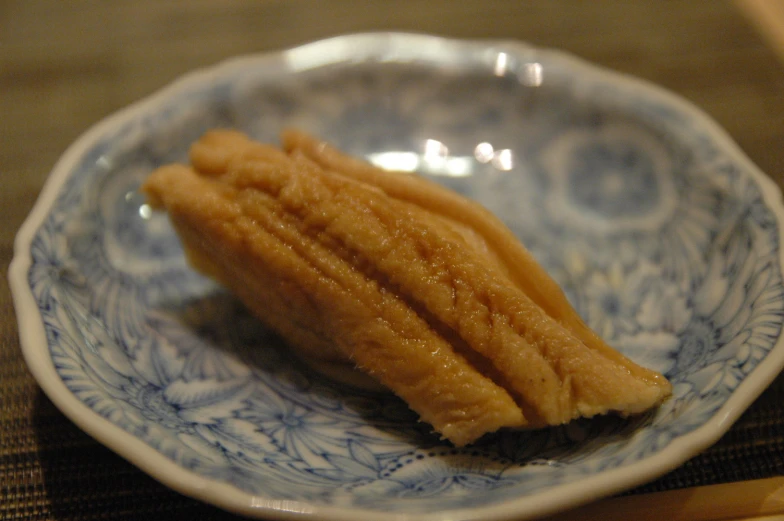 a close up of a food on a plate