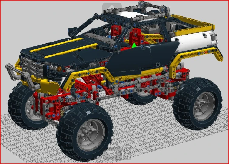 a lego model of a four wheel drive vehicle