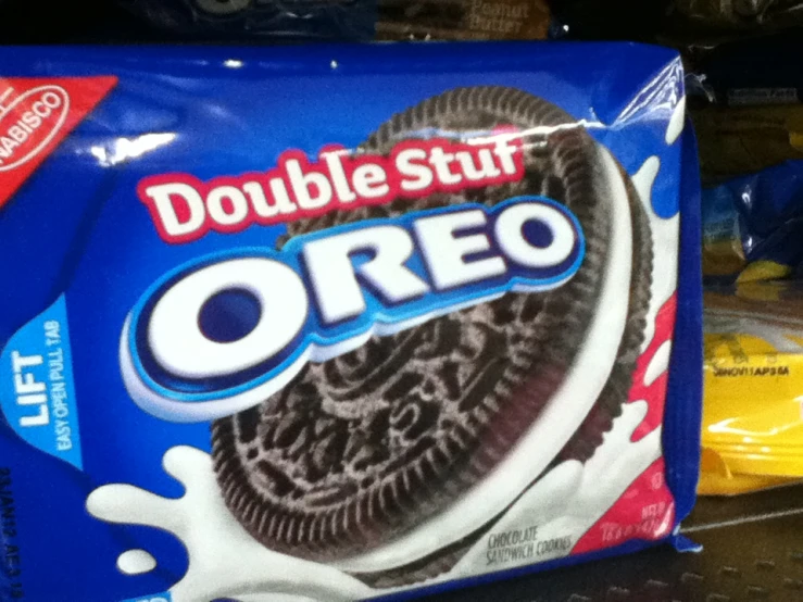 a packet of oreo cookies with milk