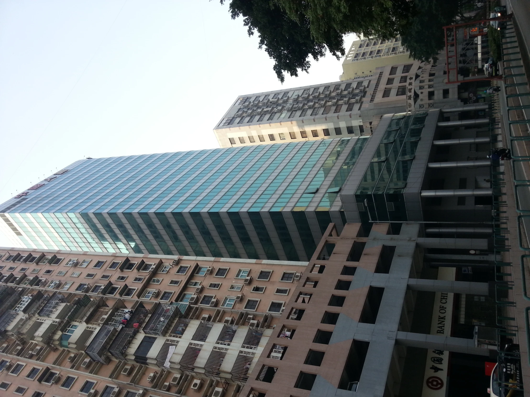 a group of large buildings sitting next to each other