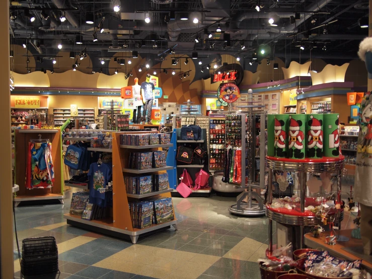 a retail store is filled with holiday merchandise