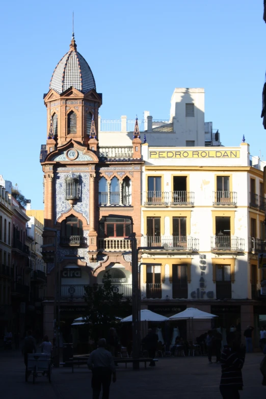 a building that has a tower with a clock