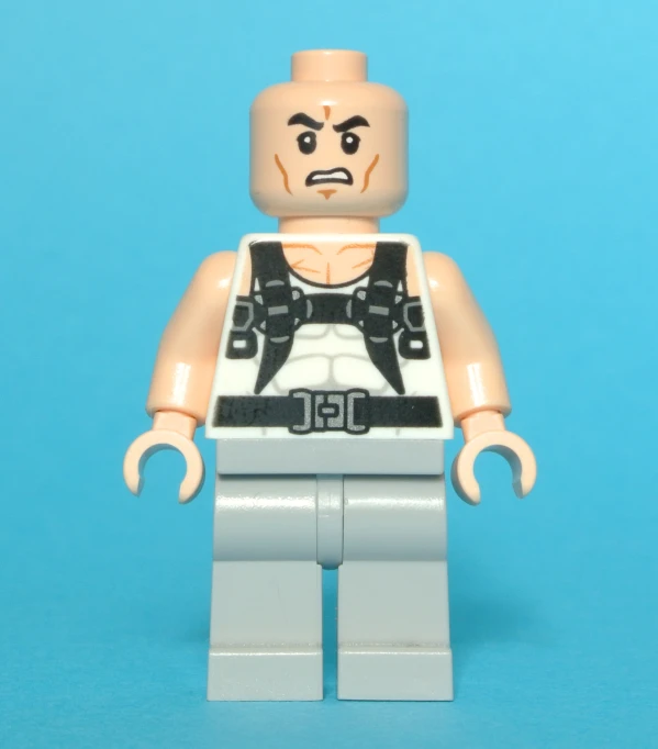 a lego figure in the form of a man wearing a vest