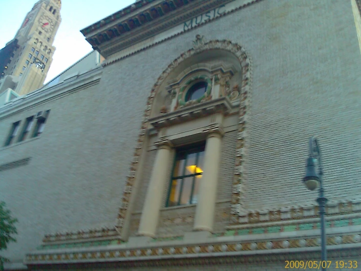 some very nice looking old building with a window