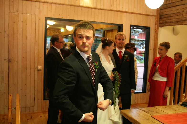 the groom walks away from his bride