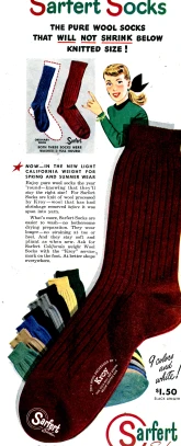 women's knit socks from the 1950 catalog