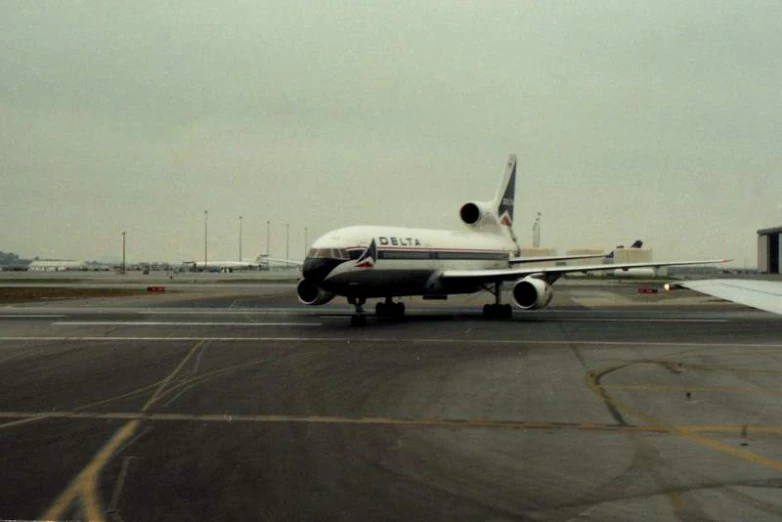 the plane is on the runway, ready for take off