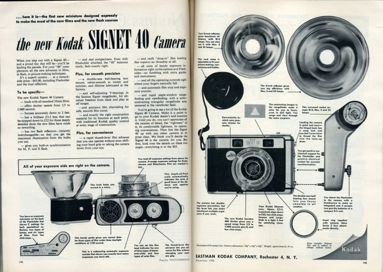 an old fashioned camera is displayed in a page