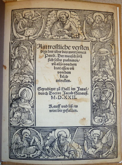 the back cover of an early book with latin writing on it