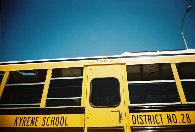 this is the door on a school bus