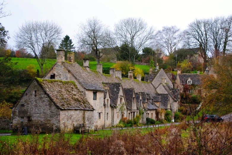 this is a large group of houses in the countryside