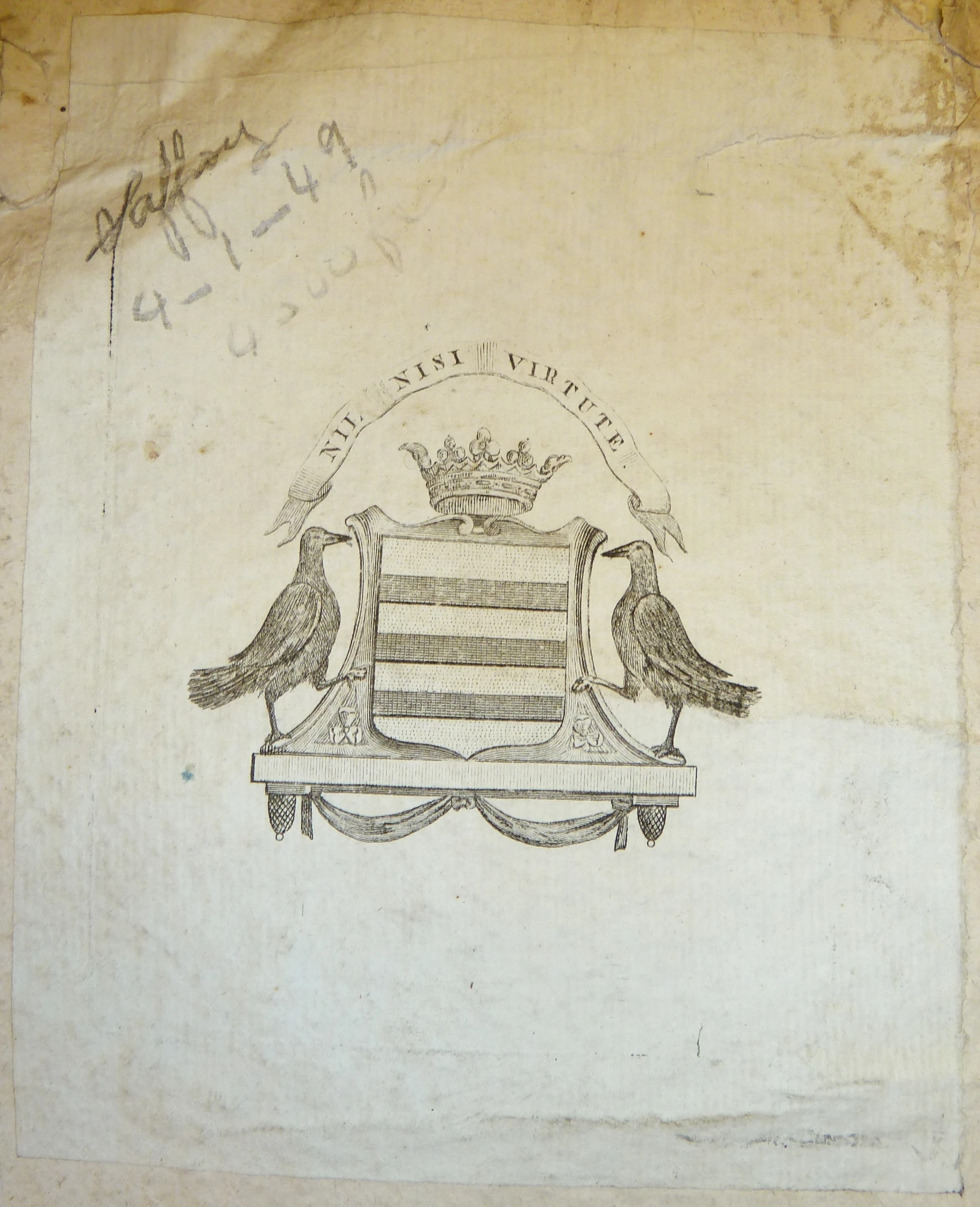 an antique drawing with the arms and legs of two birds on it
