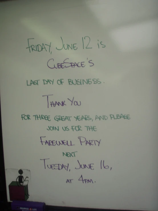 a white board sign advertising events, including friday, june 2