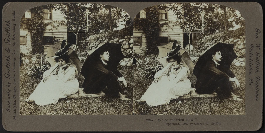 three black and white pictures of people on a lawn