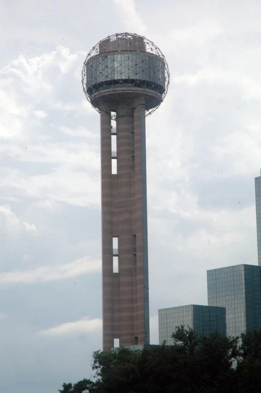 a building with a large observation tower on top of it