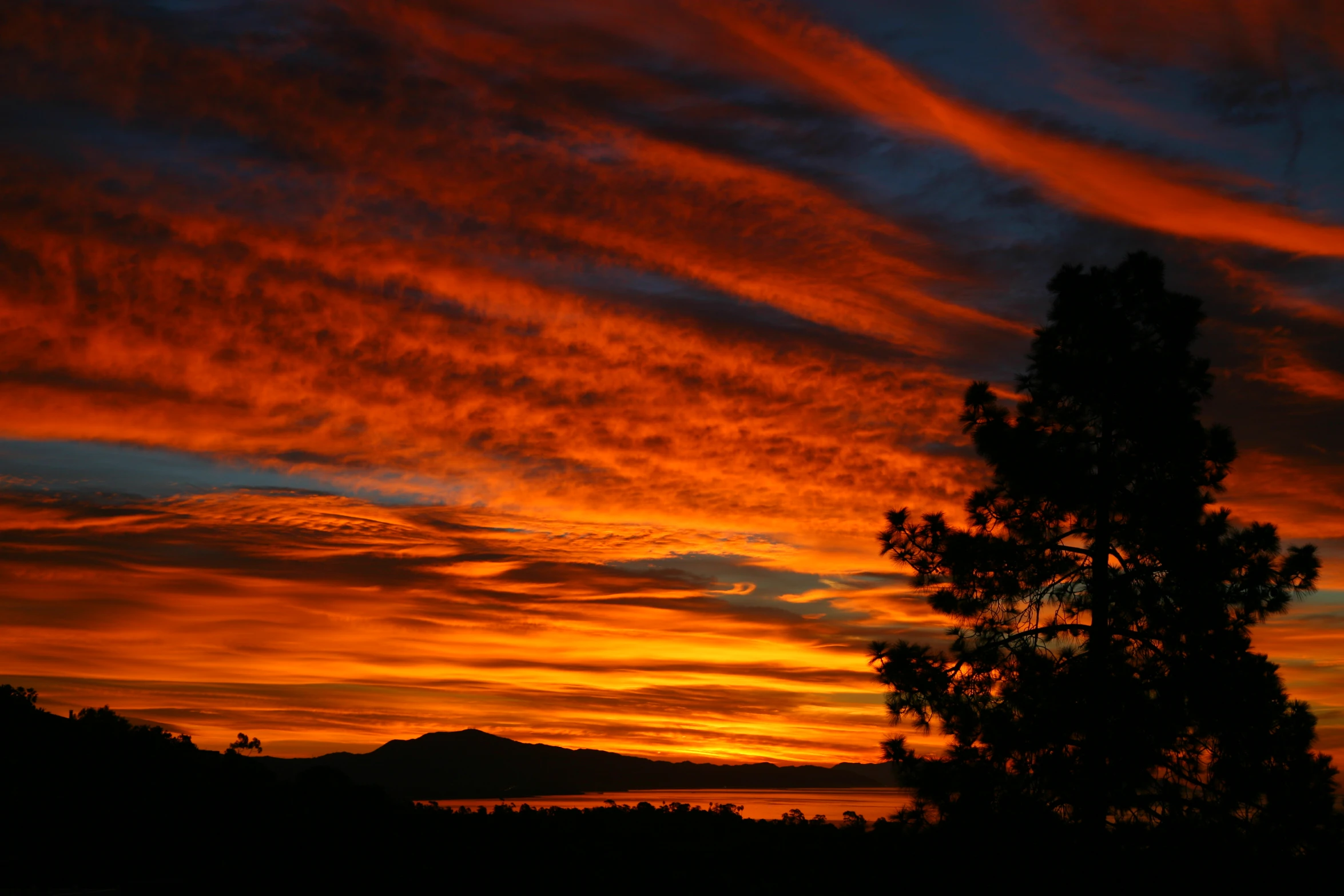 the clouds are very colorful as the sun sets