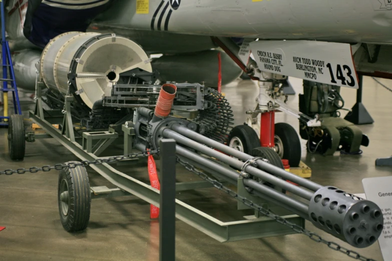 a jet engine is attached to the back end of a military vehicle