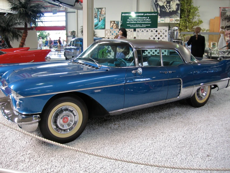 a car that is on display at a museum