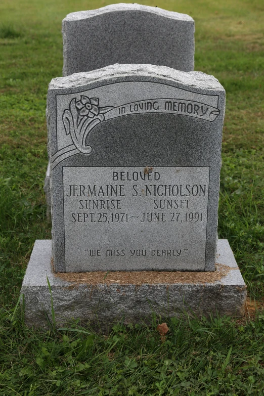 headstone of b b george and mary - nemeh, nemeh e