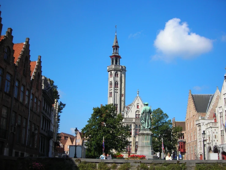 view of cathedral from a city street