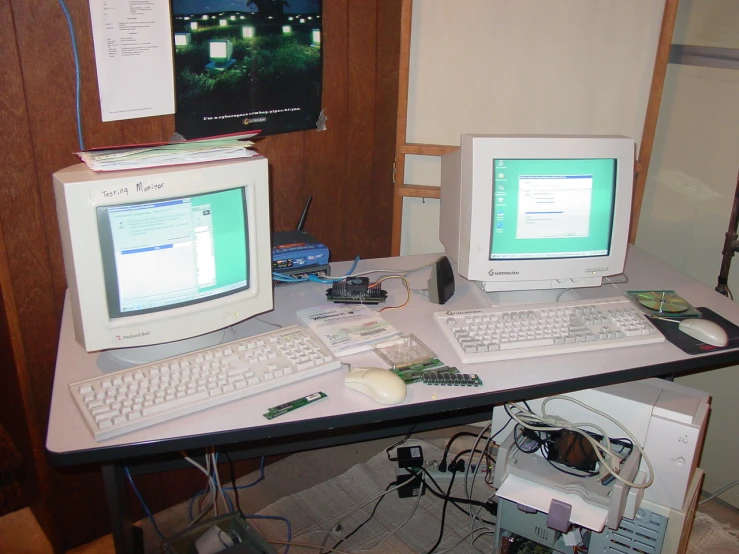 the two computers are all very old, but still functional