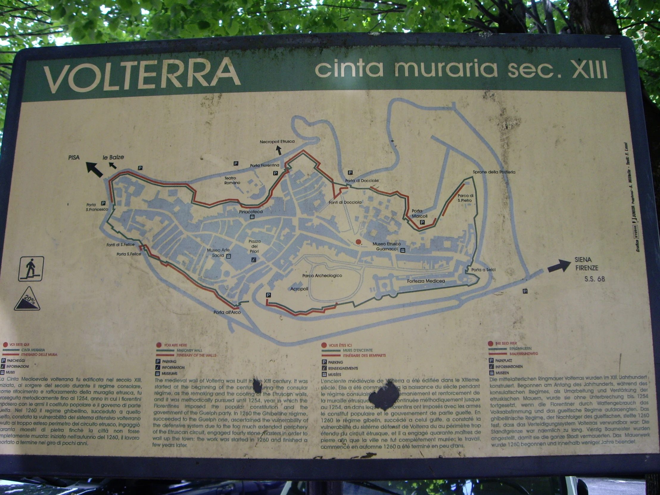 an old map of a city near the park