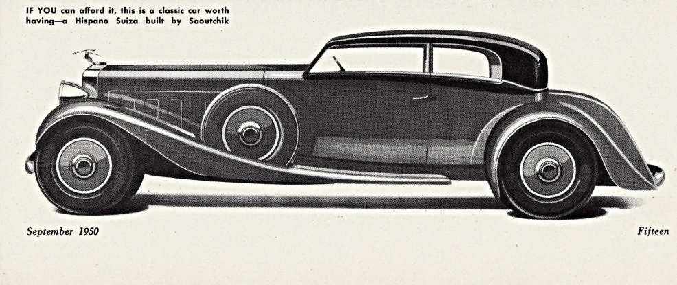 an image of a drawing of an old car