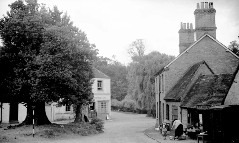 black and white pograph of an old house