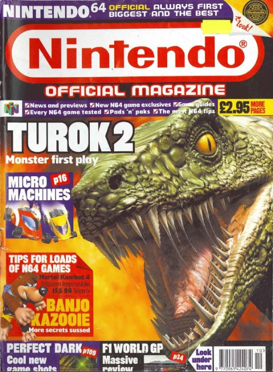 an advertit for nintendo magazine, featuring the crocodile and its teeth