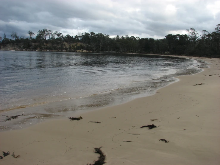 the tide is starting to run out as water comes in