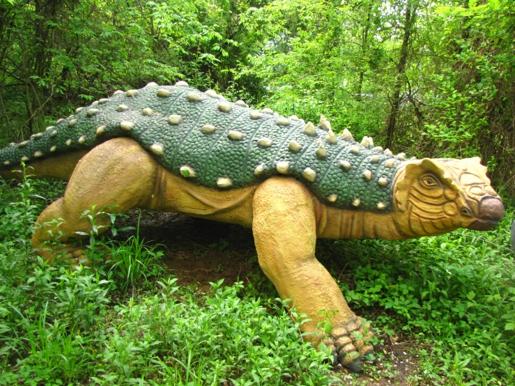 this is an image of a large artificial dinosaur