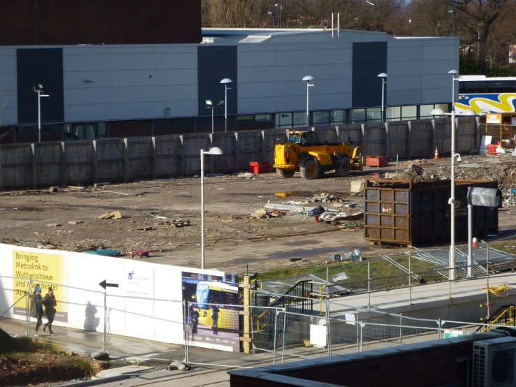 an overpass and construction site at a mall