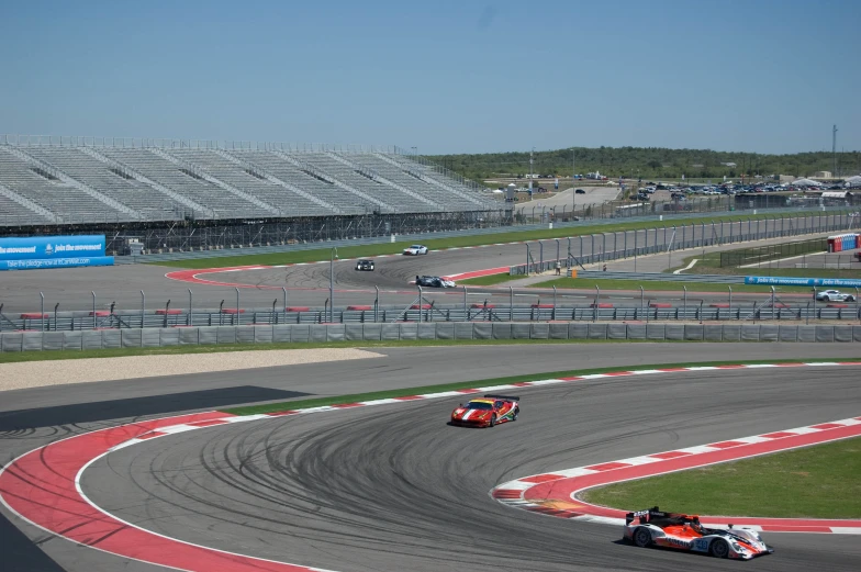 the track for two cars is empty at different times