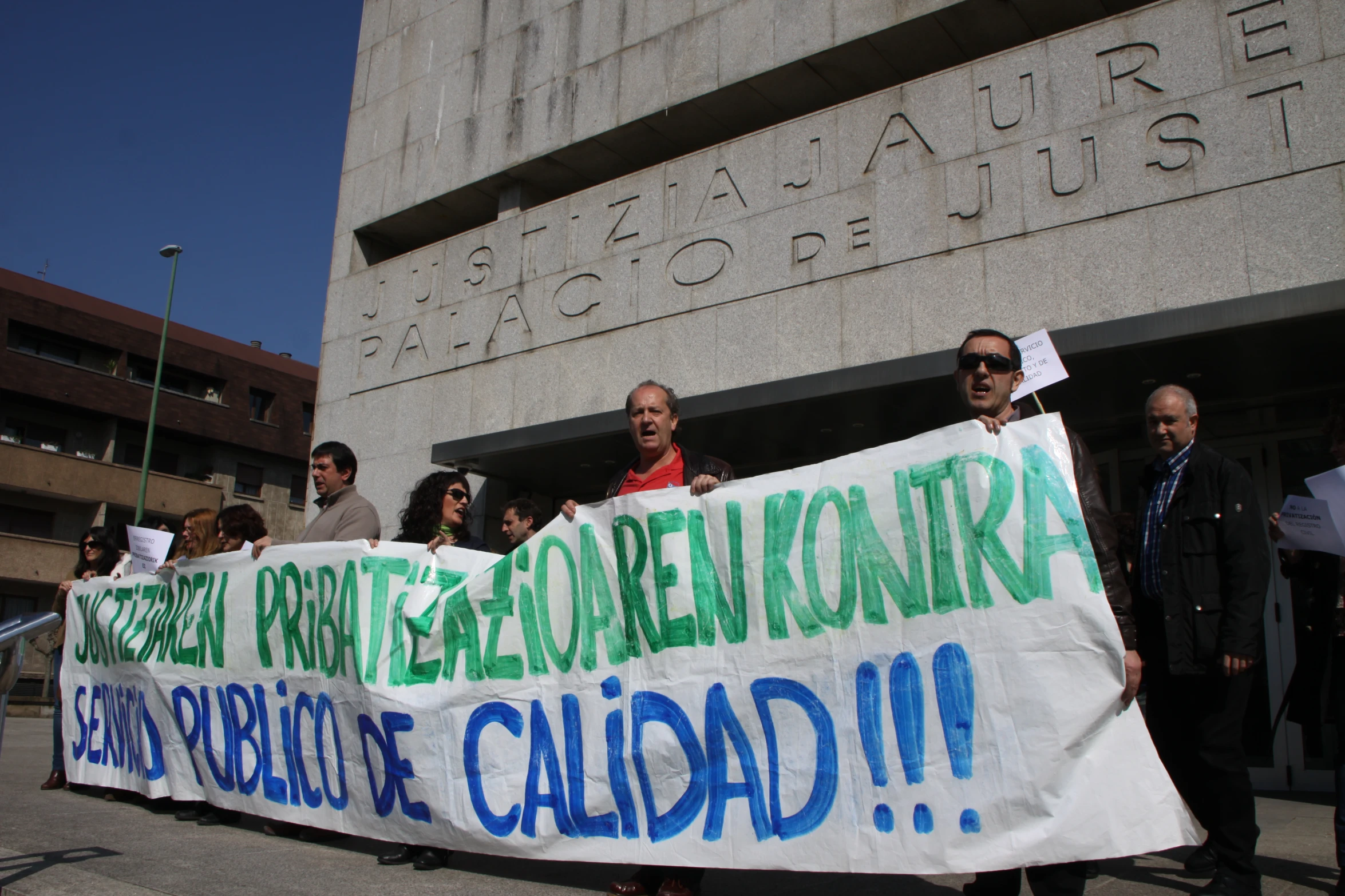 people are protesting against racism in the spanish language