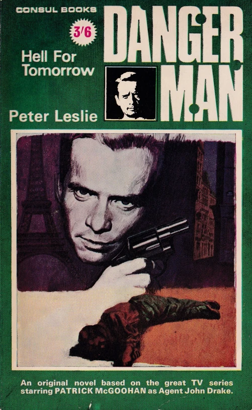 the front page of an old book with a man aiming a gun