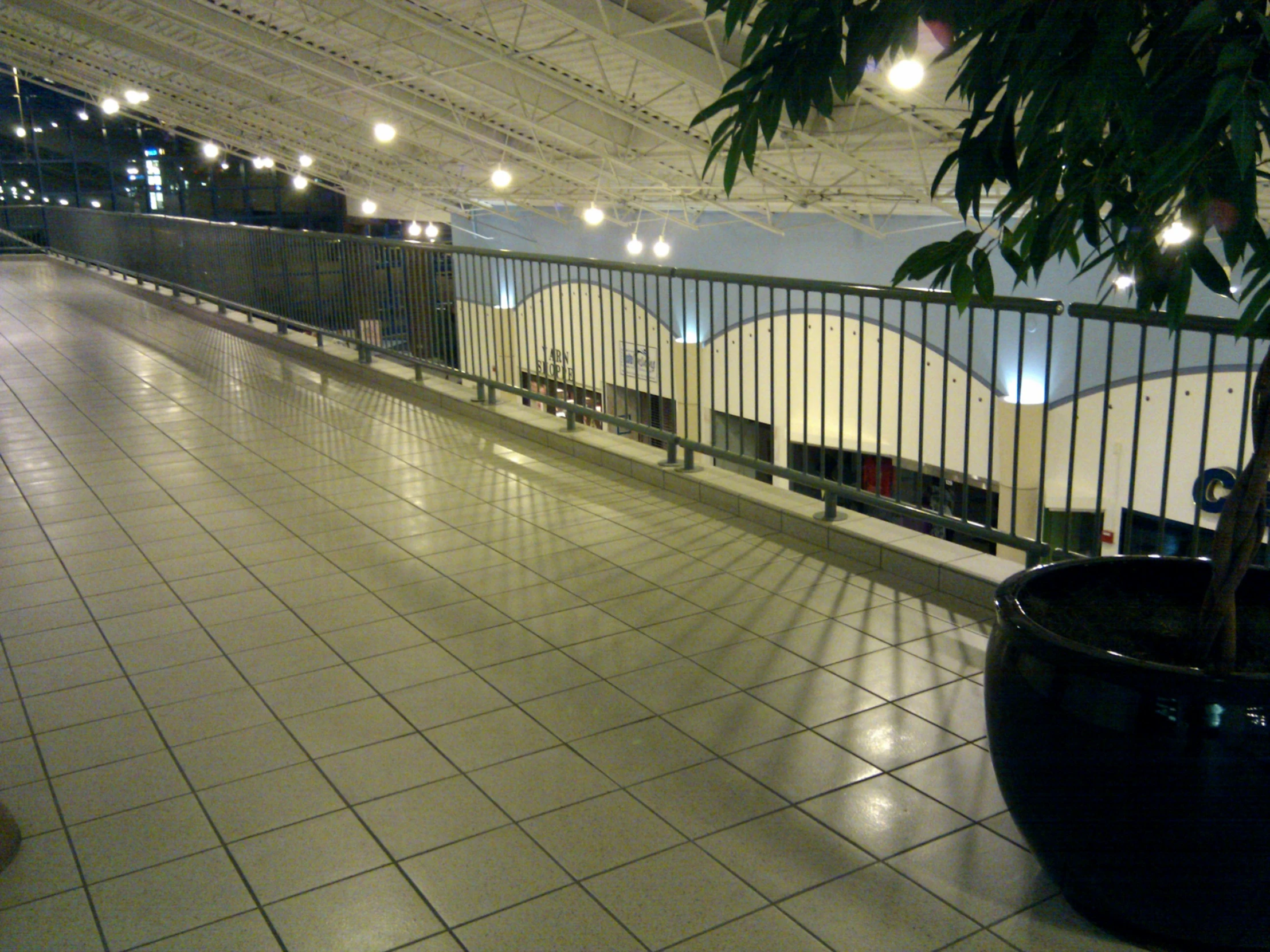 the empty terminal is set up for passengers