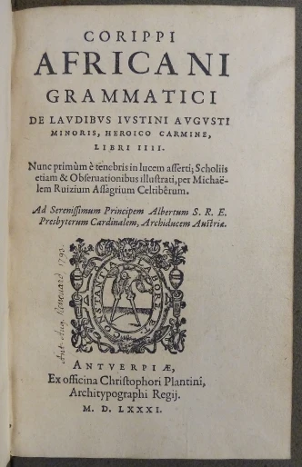 the front cover of an old book