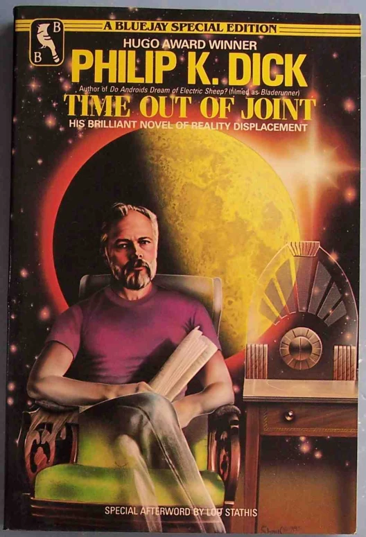 a vintage advertit for philip k 's novel, time out of joint