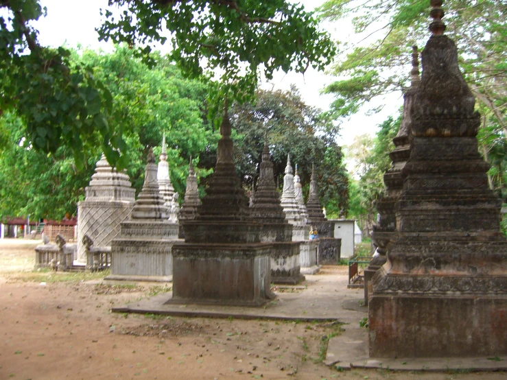 an old cemetery in the middle of a park