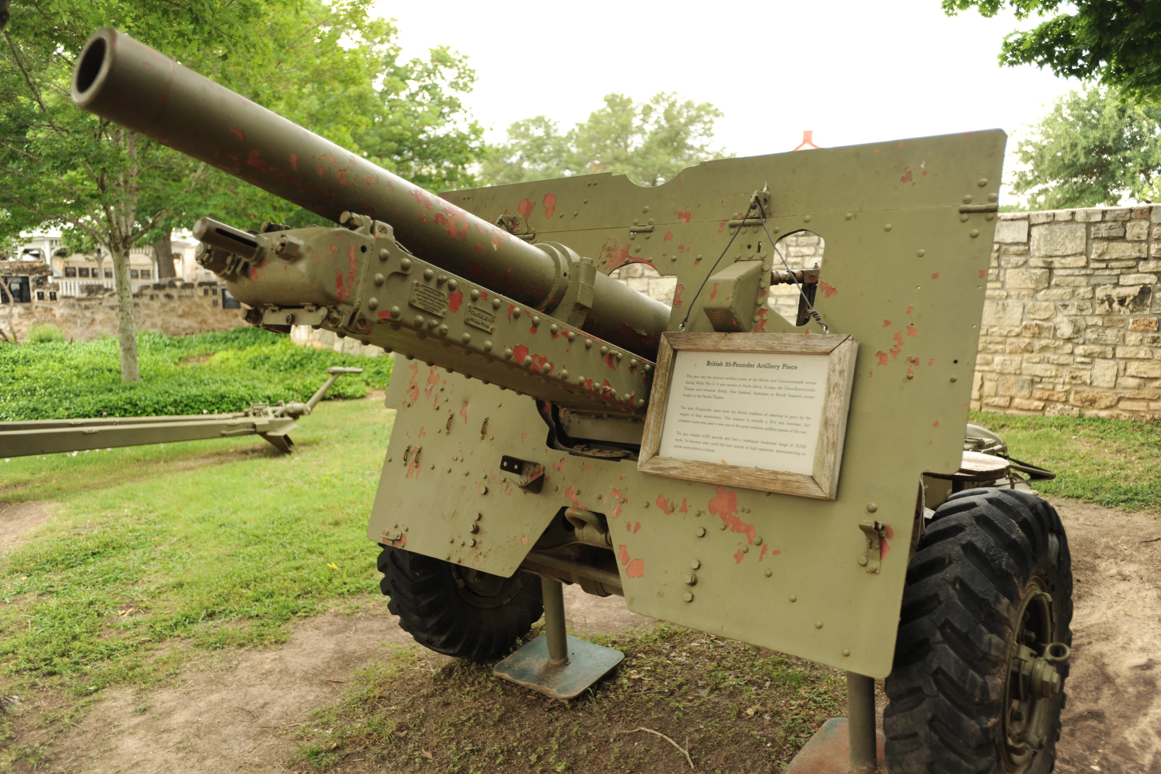 an old military style machine gun on display