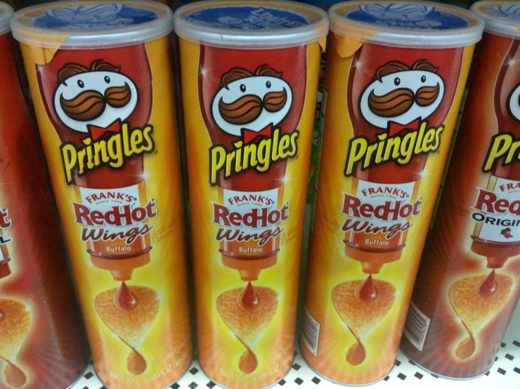 a group of reduc's pringles are for sale