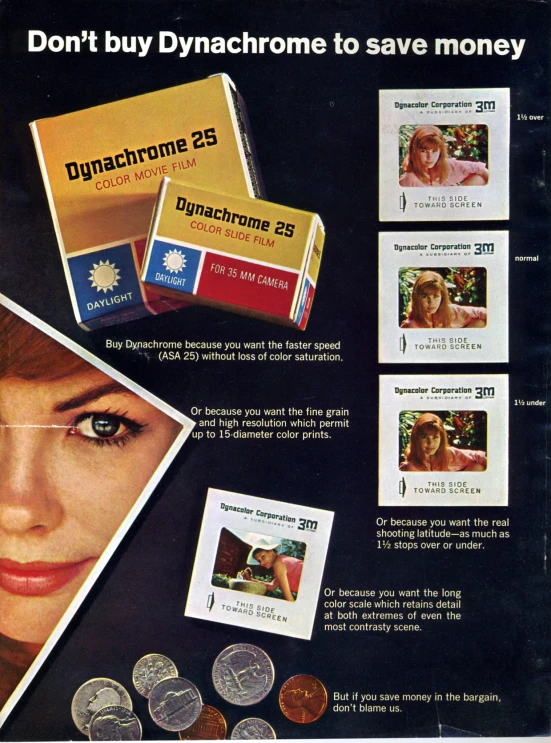 a woman is staring at the camera, with an advertit for a cigarette