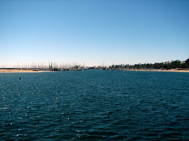 a large body of water with lots of boats