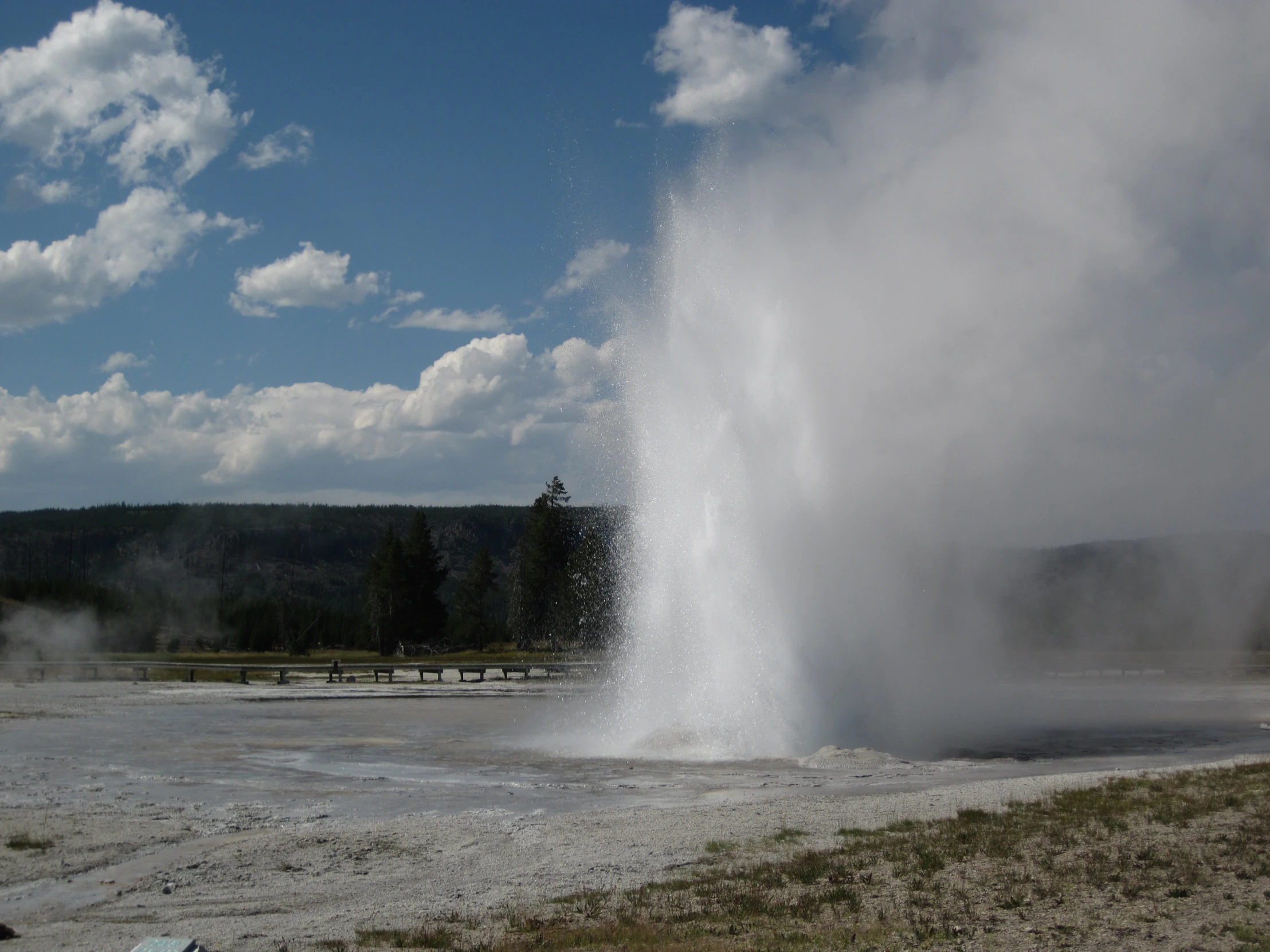 an image of a geyser in the middle of a field