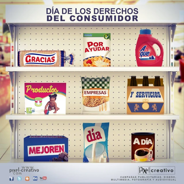 the advertit for the convenience store shows different products