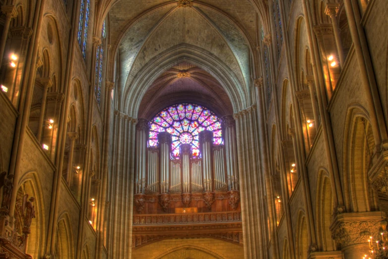 a cathedral that is lit up with lights