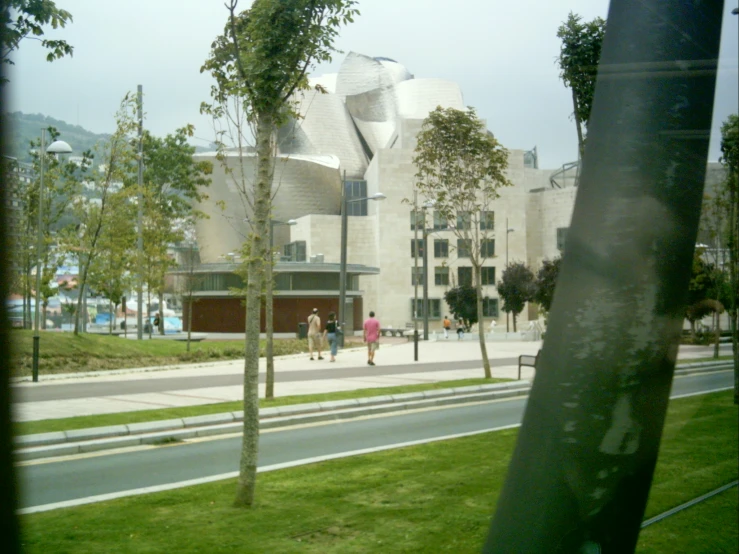 a building made from two unusual shaped buildings